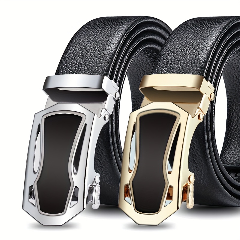 Men's Two Piece Combination Outfit with Automatic Buckle Belt